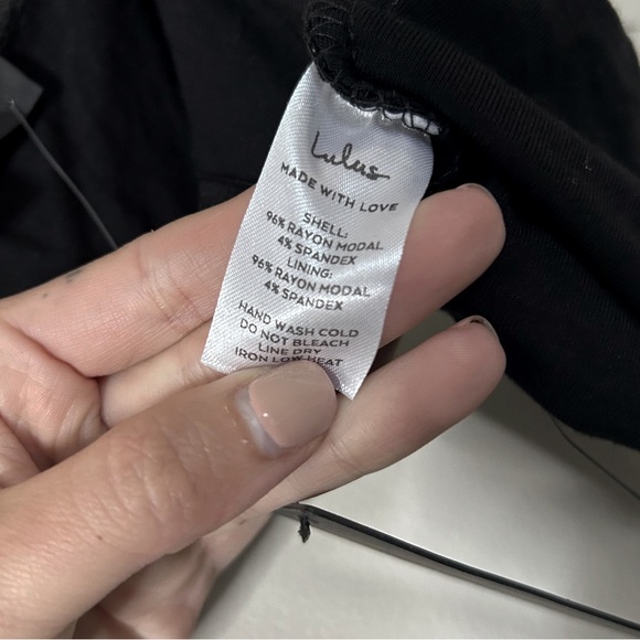 Black Lulu’s Minimalist Wrap Crop Top - Picture 11 of 11